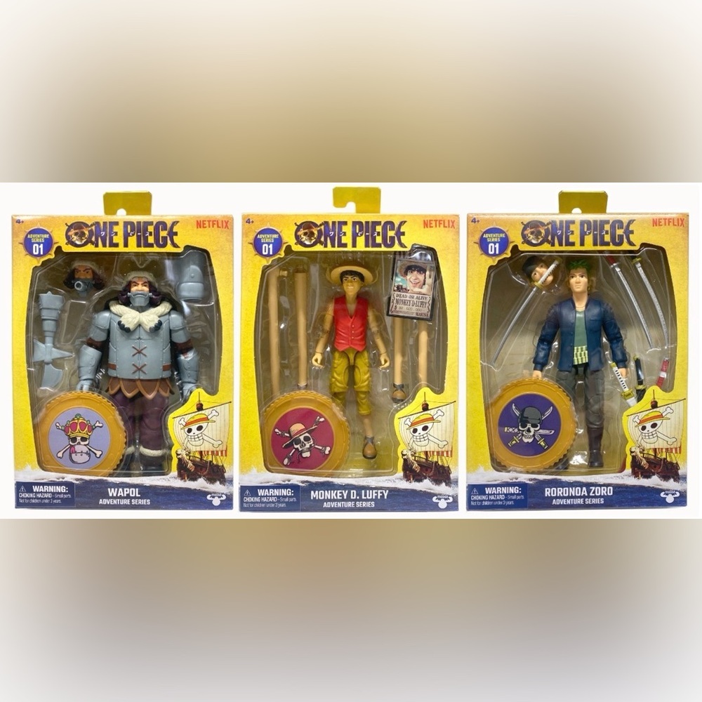 Netflix One Piece Adventure Series 01 MONKEY D. LUFFY, ZORO AND WAPOL 6" FigureS